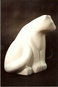 Cat Sitting porcelain h. 26cm 1985