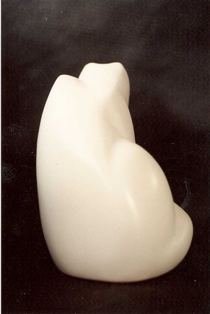 Cat Sitting. Porcelain h. 26cm 1985