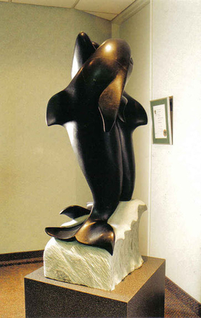Dolphins. Serpentine. h 1.5m. Dental Office Calgary Alberta