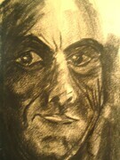 Self Portrait. 1984. Charcoal on Paper.