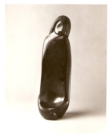 woman begging. Serpentine. h 20cm 1986.