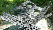 " A Conspracy of Ravens" Welded Steel. Bronze. Haliburton Sculpture Forest. 2012