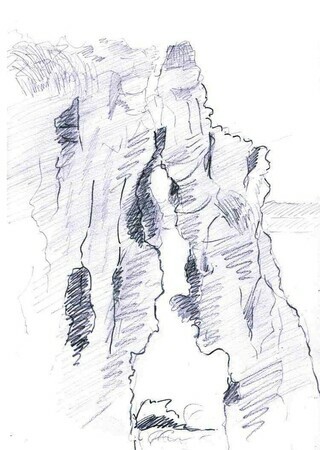 Seascape #2. Pencil on paper. Turkey 2012.
