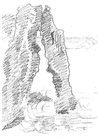 Seascape #1. Pencil on paper. Turkey 2012