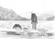 men fishing #1 Pemcil on paper. Turkey 2012