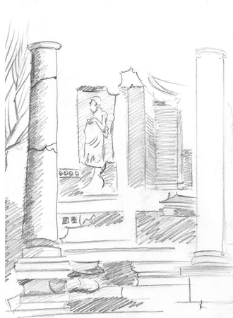 Roman Ruins. Turkey. pencil on paper. 2012