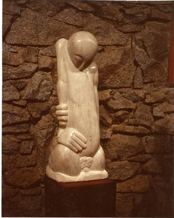 Male Figure. Marble h. 95 cm.  1986. Private collection