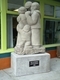 The Gathering. Sandstone. originally commissioned for Chahko mika mall 1980. now located at Nelson and District Rec. Center. h 3 m.