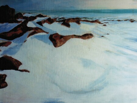 "Arctic winter scene". Acrylic on canvas. 1995