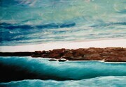 "Freeze up on Hudson Bay". Acrylic on canvas 30"x 48" 1994