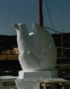 Young Eagle. Marble 2.5 m. 1999 Israel.