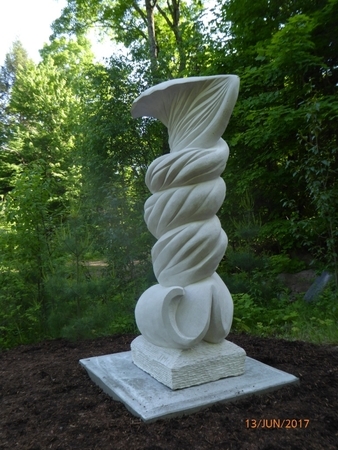 "Wind Dervish. 2017, limestone 2 M.