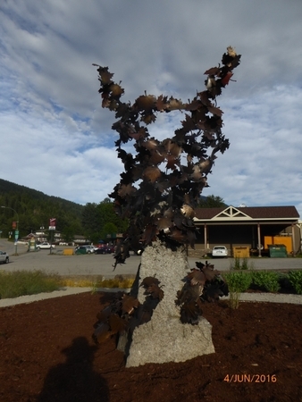 "Blowin in the wind" Forged Bronze,Granite. 2016. Revelstoke B.C.