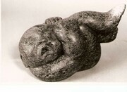 Late at Night  Soapstone h. 12 cm