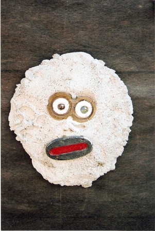 Mask. Mixed media with concrete. 2005