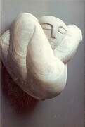 Sleeping Muse.. Anhydrite. h. 20cm. 1988. Private Collection