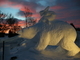 Girl riding a Polar Bear  Ft. St. John  2009   Snow