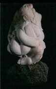 Michael and the Serpent  Alabaster. Granite h. 90cm.  Stolen from an Art Gallery, never recovered